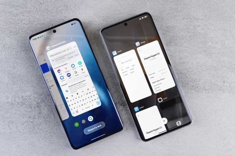 Dva telefony vedle sebe na stole
